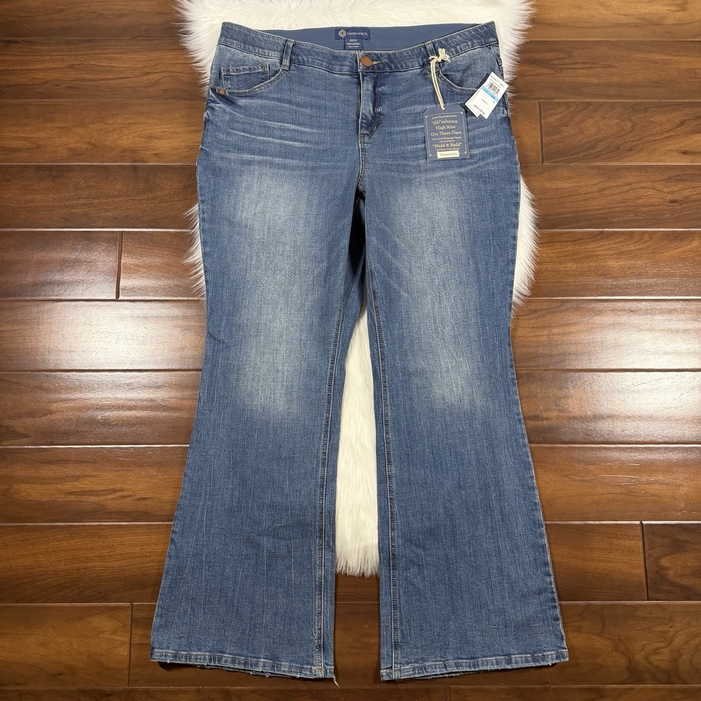 Democracy Women's Size 20 W Medium Wash Out There Flare Ab Solution Denim Jeans
